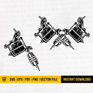 Tatto Mahine Svg | Tattoo Logo Svg | Got Ink Tattoo Machine Svg | Tattoo Svg | Tattoo Stencil Svg | Tattoo Art | Cutting File