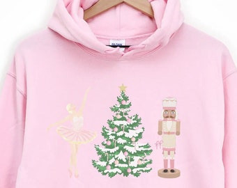 Vintage Pink Christmas Sweatshirt Women, Pink Christmas Hoodie, Pink Christmas Sweater, Pink Christmas Shirt, Comfy Pink Holiday Apparel