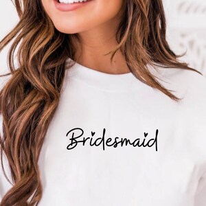 Matching Bridal Party Sweatshirts Bridesmaid Shirt Bride Shirt Maid of Honor Shirt Bachelorette Party Sweaters Bridesmaid Proposal Gifts