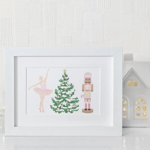 Nussknacker Rosa Weihnachten druckbare Wandkunst, Nussknacker Weihnachtsdekor, Nussknacker Weihnachten Druck, Nussknacker Kunst, Nussknacker zum Ausdrucken