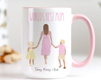 WORLDS BEST MOM Mothers Day Gift Daughter from Mom and Dad, Wife Easter Gift, Coffee Mug Designs, Aesthetic Mug, Mom Coffee Drinker Gifts