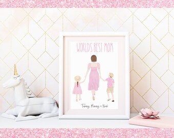 Personalized Gifts for Mom, Custom Design Printable, Watercolor, Budget Printable, Mothers day gift from husband, Mothers day gift from kids