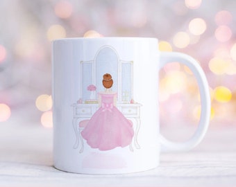 Personalized fashion illustration pink aesthetic coffee mug, Galentines day gift, Beautiful mugs, Girly mug, Best friend mug, Fashion mug