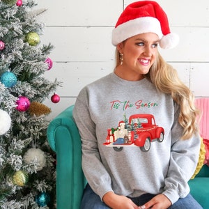 Custom Pink Christmas Sweater for Women, Pink Christmas Sweatshirt, Pink Christmas Jumper, Pink Holiday Apparel, Pink Christmas Shirt