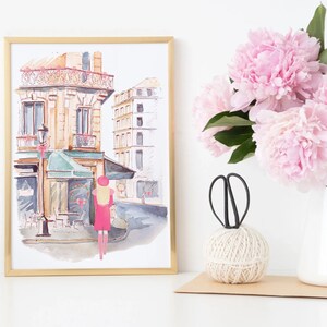 Custom French Wall Art, Paris personalized decor, Paris inspired printable wall art, Girly art apartment decor, French Bistro print