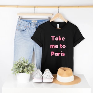 Paris girls trip shirt for women, White or Black Paris shirt, Minimal fashion, Paris gift tee, Paris France tshirts, Paris Vacation shirts