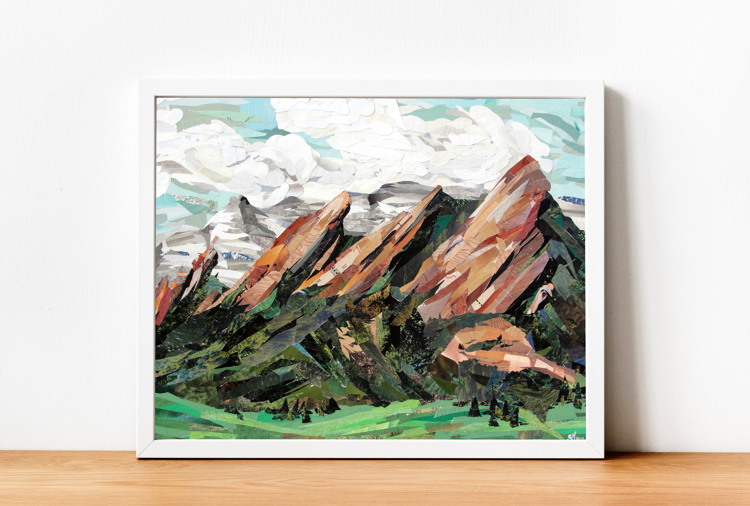 Flatirons, Boulder Colorado Poster, Flatirons Print, Boulder Wall Art, Colorado Art, Collage Etsy