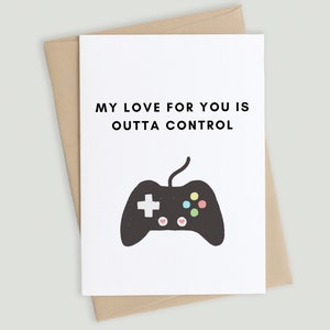 Funny Greeting Day Card, Game Controller | Punny Cards, Greeting Card, Gifts for him, Bday Card, Birthday, Gamer