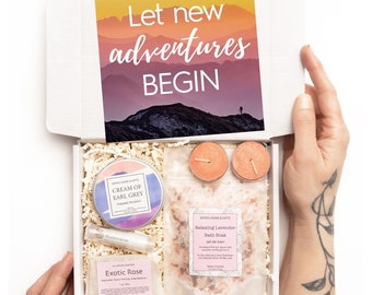 New Job Gift Box, Let New Adventures Begin, Congratulations Gift Basket, Job Promotion Gift, Co-worker Gift box, Congrats