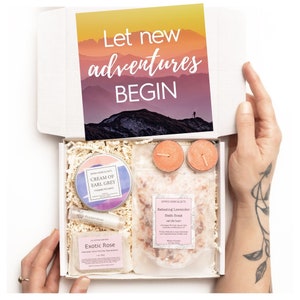 New Job Gift Box, Let New Adventures Begin, Congratulations Gift Basket, Job Promotion Gift, Co-worker Gift box, Congrats