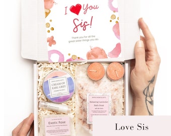 I Love You Sis Care Package, Sisters, Sister Gift, Gift Box, Gift Basket