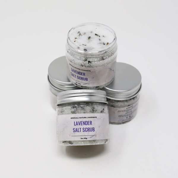 1 (one) Lavender salt scrub, 2 oz - Build a Box + Add On