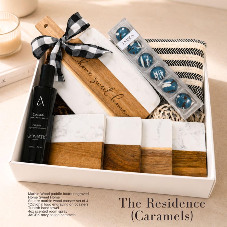 Cesta de regalo para cierre de venta de agente inmobiliario, regalo de inauguración de casa, logotipo personalizado de agente inmobiliario, regalo personalizado para clientes, regalo de agente inmobiliario para vendedores, para compradores. imagen 17