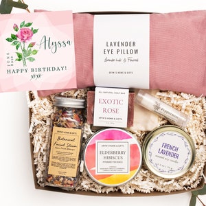 Birthday Gift Box for Her, Birth Flower, Spa Gift Box, Pampering Gift Set, Personalized Birthday Ideas, Best Friend, Self-Care Gift Box