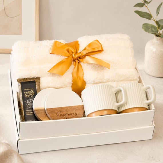 Sending a Hug Gift Box, Cozy Blanket Care Package, Thinking of You Gift, Sympathy Gift Basket, Get Well Soon, Comfort Care Package for Her
