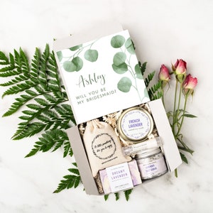Bridesmaid Proposal Box for Women, Maid of Honor, Matron of Honor Proposal, Will You Be My Bridesmaid Spa Gift, Self Care Gift Box, zp M