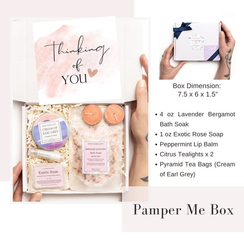 Thinking of You, Hygge Gift Box, Thank You Gift, Thank You Gift for Friend, Thank You Gift Box, Thank You Gift Mentor, Teacher, Coworker Pamper Me Box