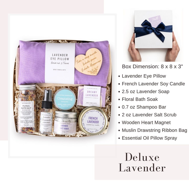 Thinking of You, Hygge Gift Box, Thank You Gift, Thank You Gift for Friend, Thank You Gift Box, Thank You Gift Mentor, Teacher, Coworker Deluxe Lavender