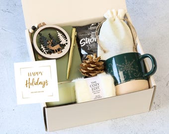 Christmas Personalized Handmade Gift Box for women, Best Friend, Thank You gift basket, Care Package for her, Self Care, Thinking of You