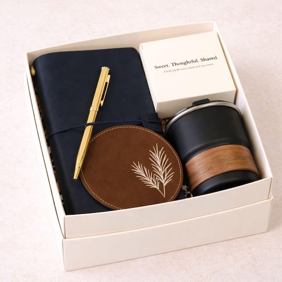 Luxe Birthday Gift Box for Men, Unique Coffee Gift for Him, Men's Care Package, Self Care Gift Basket For Boyfriend, Dad, Husband, Coworker