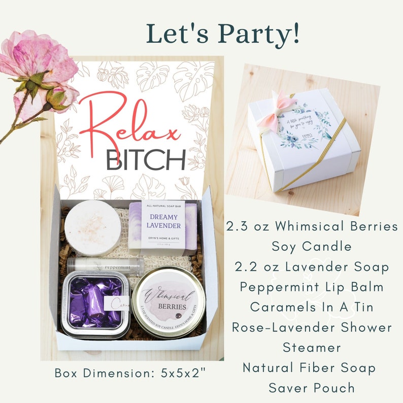 Relax Btch Gift Box Stress Relief Gift Basket Anxiety Gift Etsy