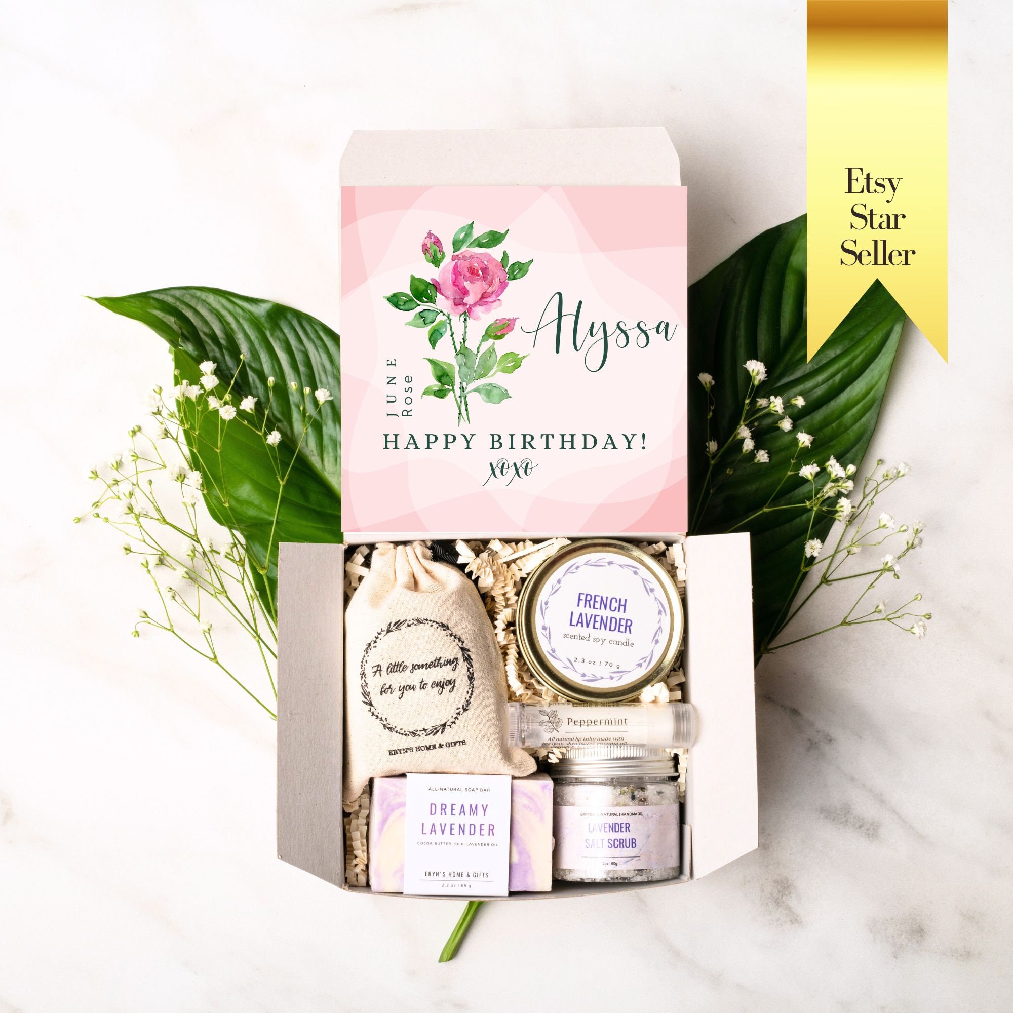 Birth Flower Birthday Gift Box, Gift for Best Friend