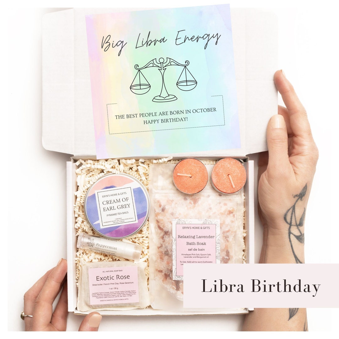 Libra Birthday Gift Box Big Libra Energy Zodiac Birthday Etsy