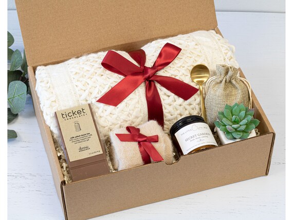 Get Well Soon Blanket Gift Box for Women and Men, Care Package for Her or  Him, Thinking of You, Sympathy, Surgery Recovery, Tea Basket 
