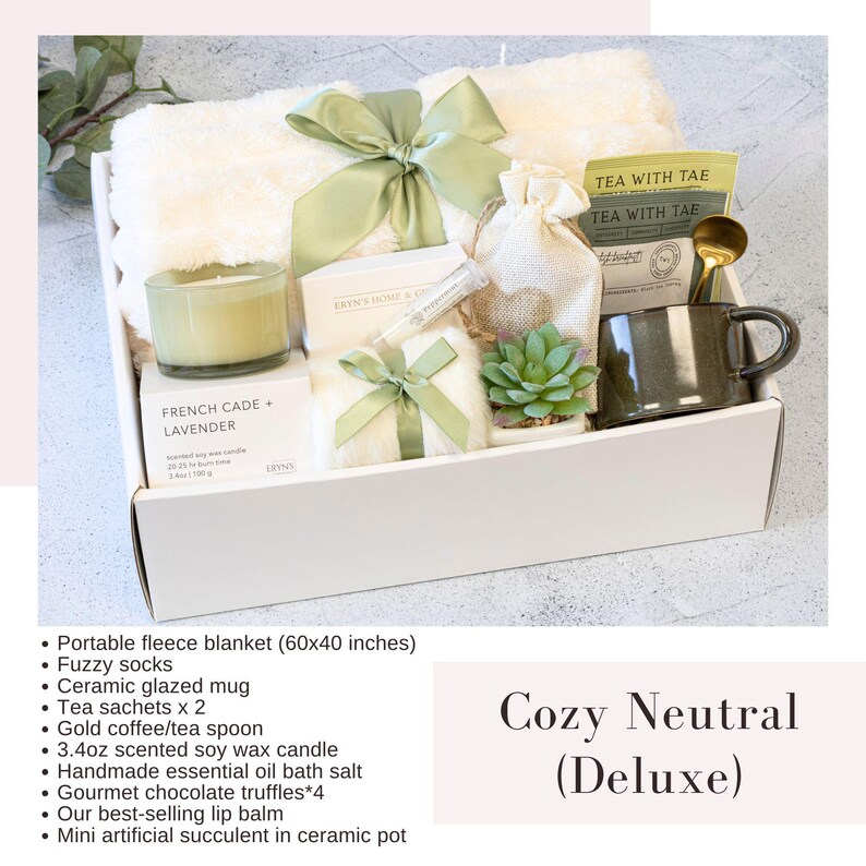 New Mom Care Package: Thoughtful Pregnancy & Postpartum Gift Box Cozy Neutral Deluxe
