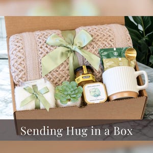 Câlin dans une boîte : trousse de soins pour elle, coffret cadeau soins pour maman, Je pense à vous, Guérir bientôt, Anniversaire, Coffret couverture, Sympathie