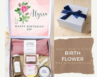 Birth Flower Birthday Gift Box, birthday ideas, birthday present, gift for best friend - BdayFlower