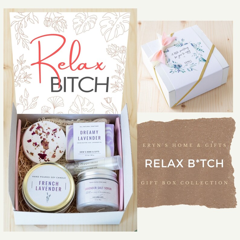 Relax Btch Gift Box Stress Relief Gift Basket Anxiety Gift Etsy