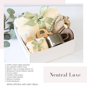 New Mom Care Package: Thoughtful Pregnancy & Postpartum Gift Box Neutral Luxe