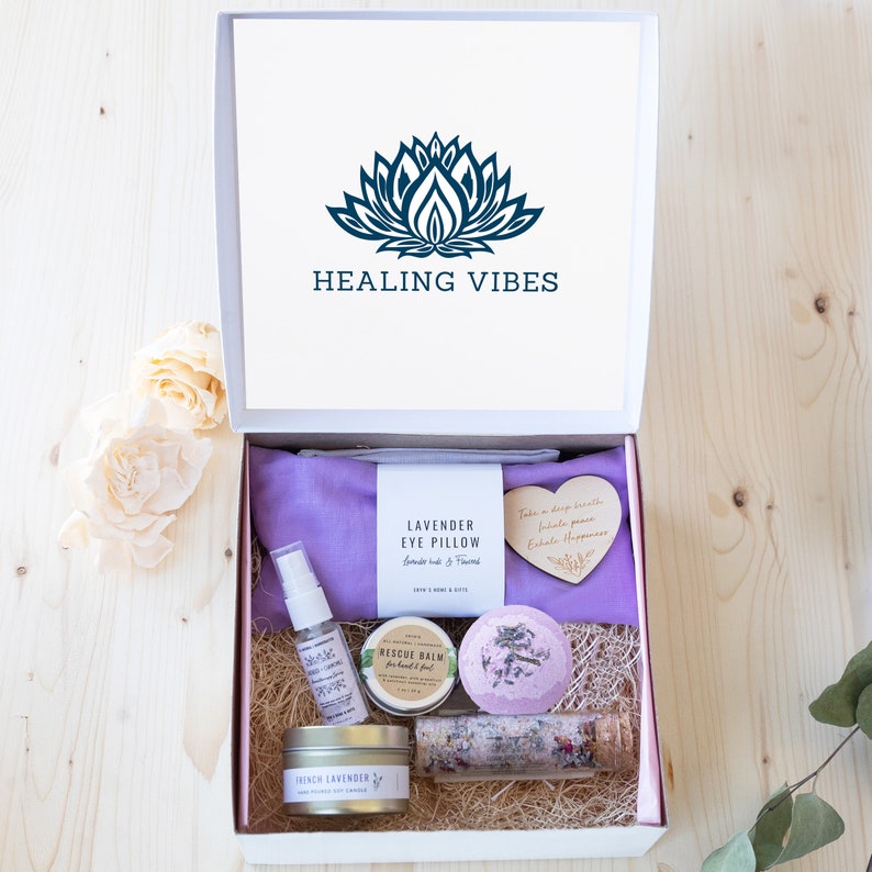 Healing Vibes Gift Box Gift Basket for Inspirational Gift ...