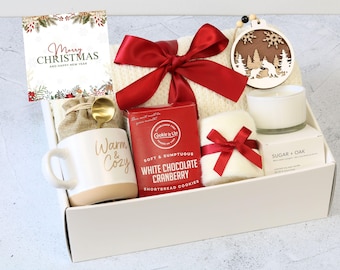 Christmas Personalized Handmade Gift Box for women, Best Friend, Thank You gift basket, Care Package for her, Self Care, Thinking of You