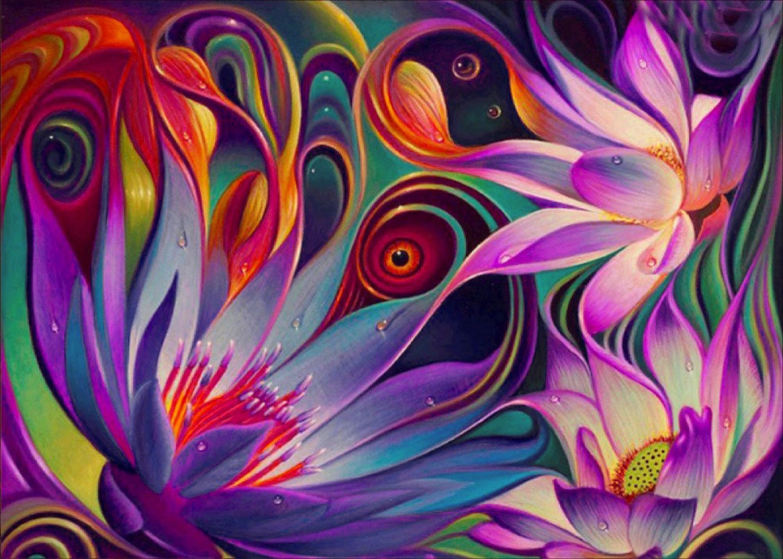 Diamond Painting Abstract Flower Diamond Painting Boho | Etsy
