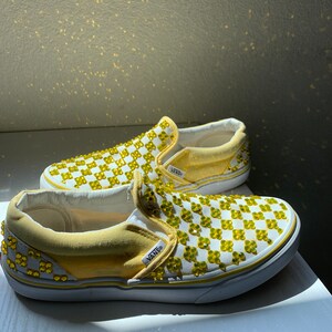 red yellow checkered vans
