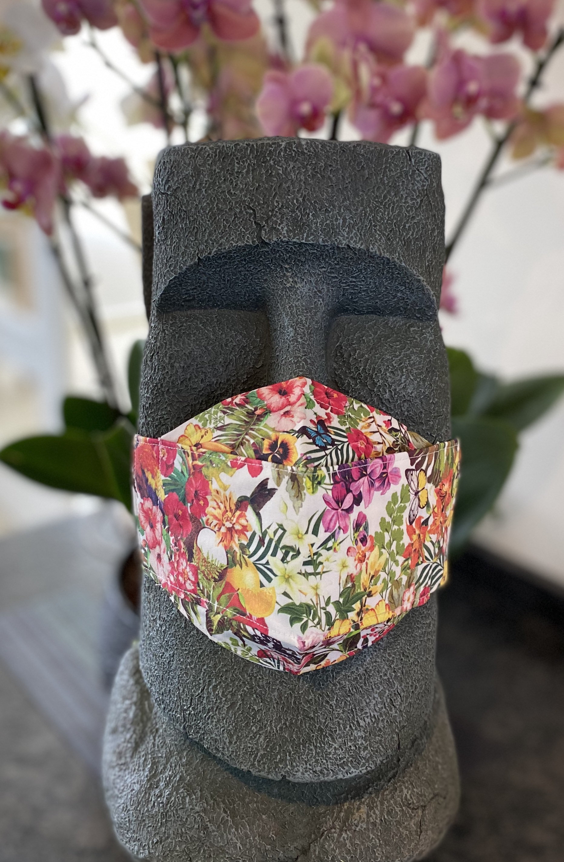 3D face mask: Jungle, 3D mouth mask made of 100% cotton, washable at 60 degrees