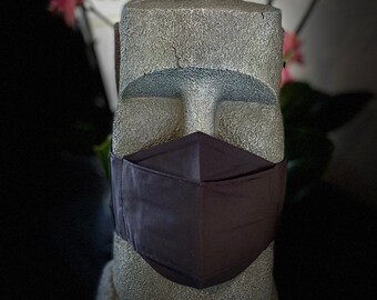 3D face mask: Black as the Night, 3D mouth mask made of 100% cotton, washable at 60 degrees