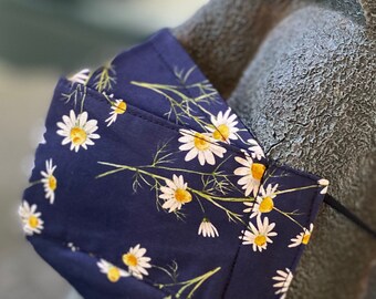 3D mouth mask: Margrietje, 3D mouth mask made of 100% cotton, washable at 60 degrees