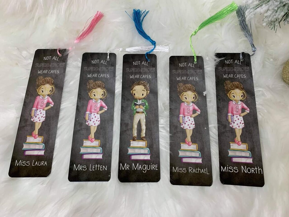 Personalised Teacher bookmark Etsy