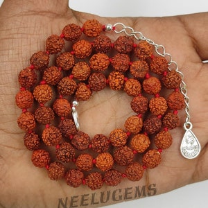 Hand Knotted Rudrakash Necklace,Rudrakash Knotted Necklace,Rudrakash Beads Necklace,Rudrakash Necklace,Rudrakash Mala,Handmade Necklace