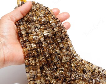AAA+ Lemon Quartz Smooth Flat Nugget Beads,Natural Lemon Quartz Tiny Nugget Beads,18" Sumbrine Nuggets Gemstone Beads For Handmade Jewelry