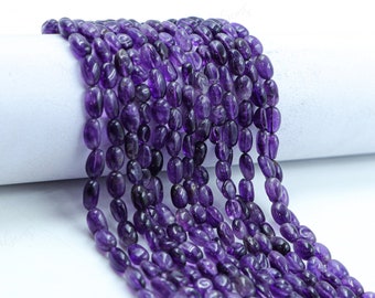 Natural Purple Amethyst Smooth Oval Shape Gemstone Beads,Amethyst Quartz Plain Oval Beads,Amethyst Quartz Beads For Jewelry Making Designs