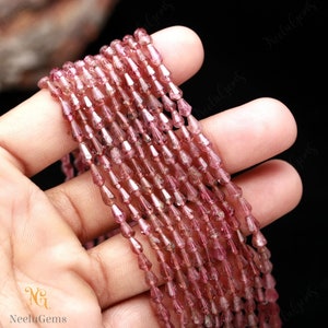 AAA+ Quality Natural Pink Tourmaline Faceted Teardrops Beads,Tourmaline Tiny Drops Straight Drill Beads,Tourmaline Beads For Jewelry Design