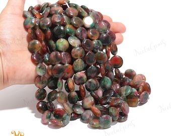 Cuentas lisas de jaspe múltiple AAA+, cuentas de jaspe natural de cuarzo briolette, cuentas de piedras preciosas de 15" para joyería hecha a mano.