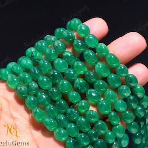 Natural Green Emerald Bryel Smooth Oval Shape Gemstone Beads,Emerald Bryel Plain Oval Beads,Emerald Quartz Oval Beads For Handmade Jewelry