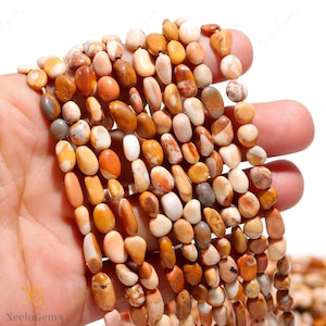 Natural Picture Jasper Smooth Nugget Shape Gemstone Beads,Jasper Pebble Nugget Beads,Picture Jasper Plain Tumble Beads For Handmade Jewelry
