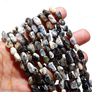 Natural Dendrite Opal Smooth Nugget Gemstone Beads,Dendrite Opal Pebble Nugget Beads,Dendrite Opal Plain Tumble Beads For Handmade Jewelry