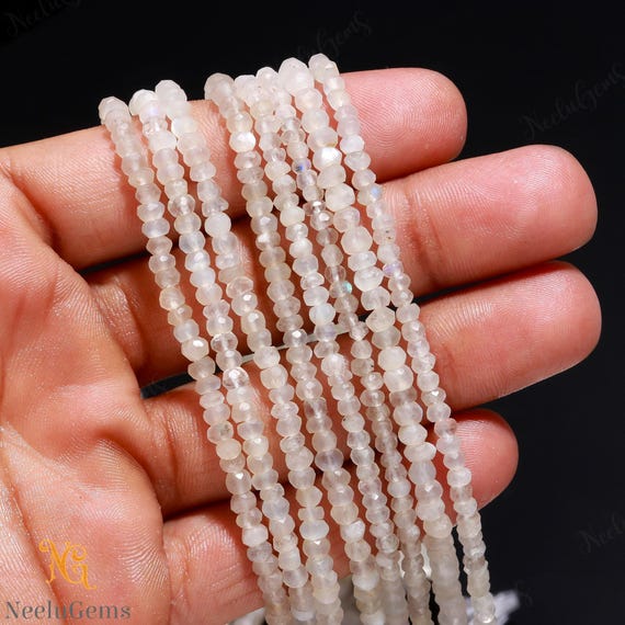 Pietra Di Luna Bianca 10 Carati - Cabochon Pietra Naturale - Tanzania